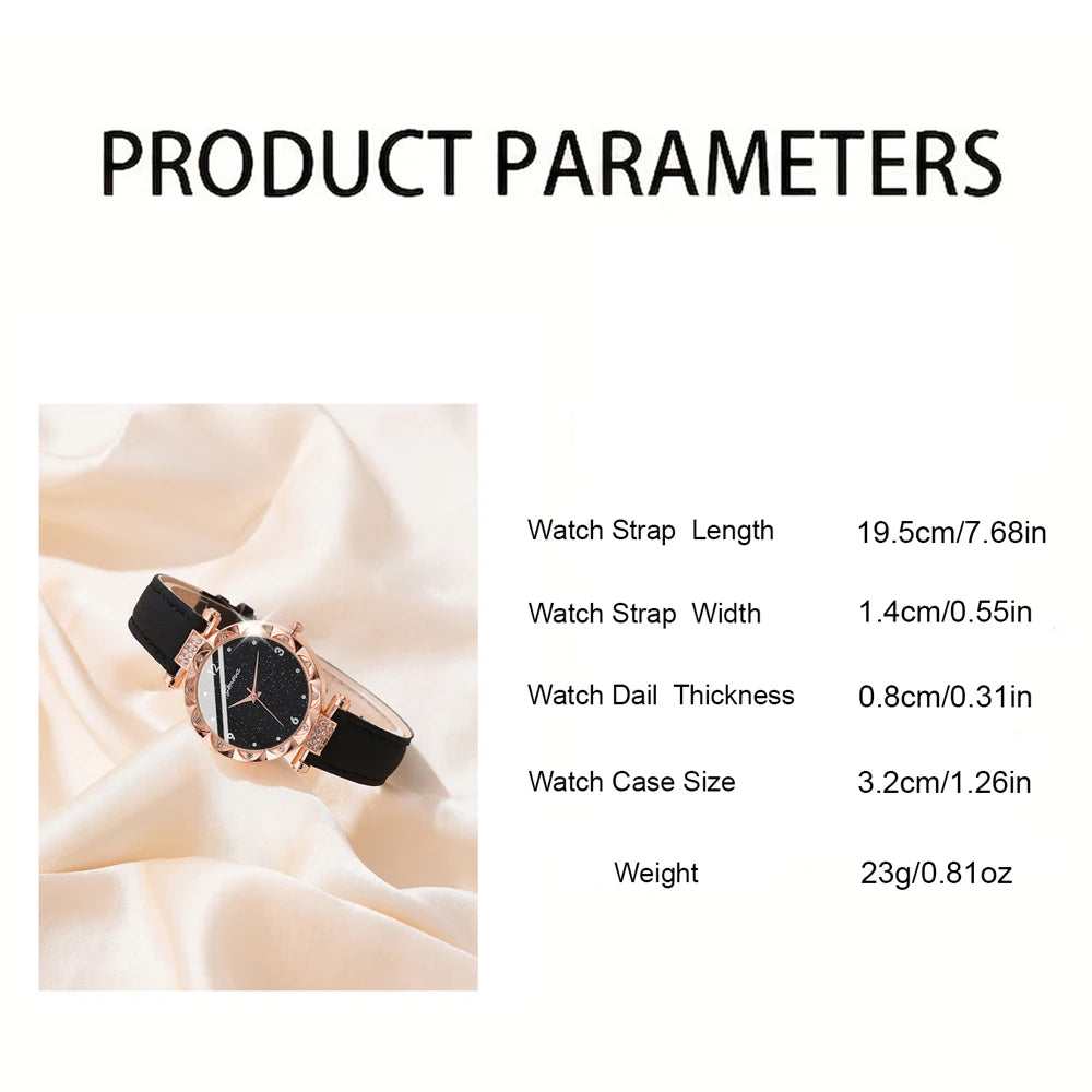 Frauen Uhren 5 Stück Set 2025 - Luxus Strass Frauen Fashion Elegant - Armbanduhr Quarz Uhr Mädchen Armband Geschenk
