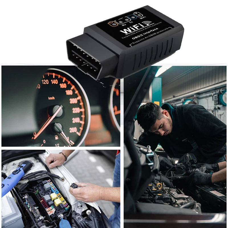 OBD II WIFI Scanner 2025 - ELM327 V1.5 Wireless Diagnosegerät - Automotive Fehlerdiagnose Einfach Bedienbar