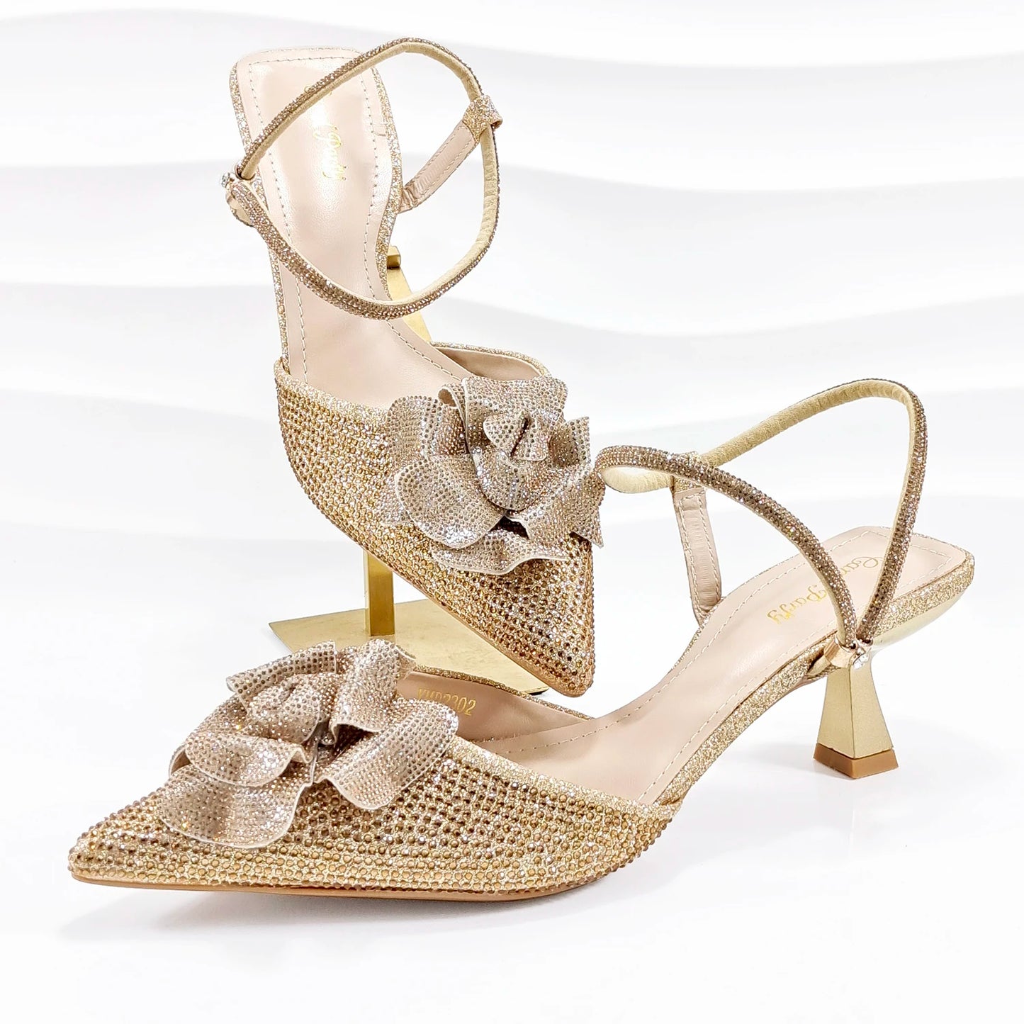 Queena Yan Italienisches Design Noble Stil Damen Sandalen Große Blumen Elegante Hohe Absatz Frauen Schuhe Party Schuhe