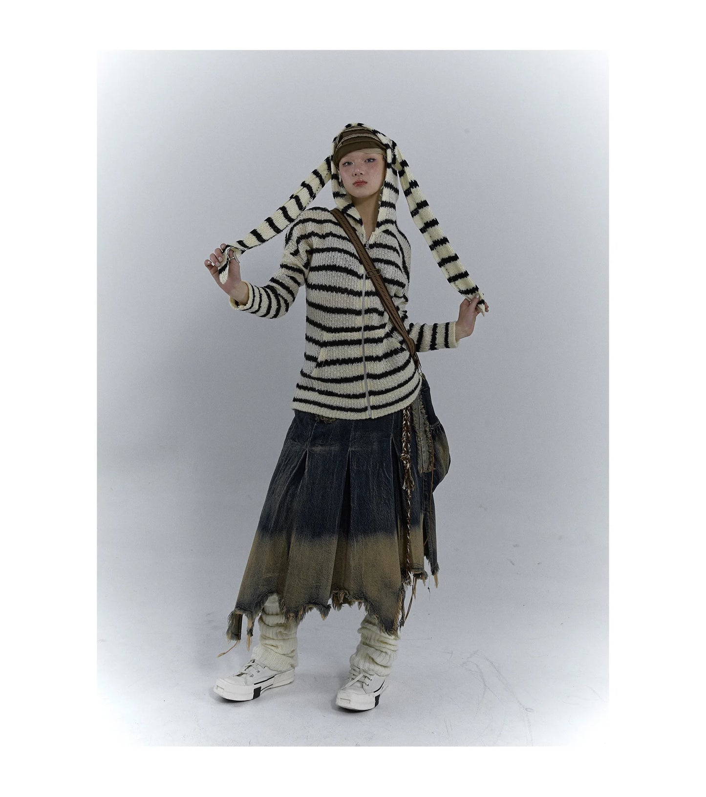 Karrcat Grunge Strickjacke Hollow Out - S/M, Vollarm