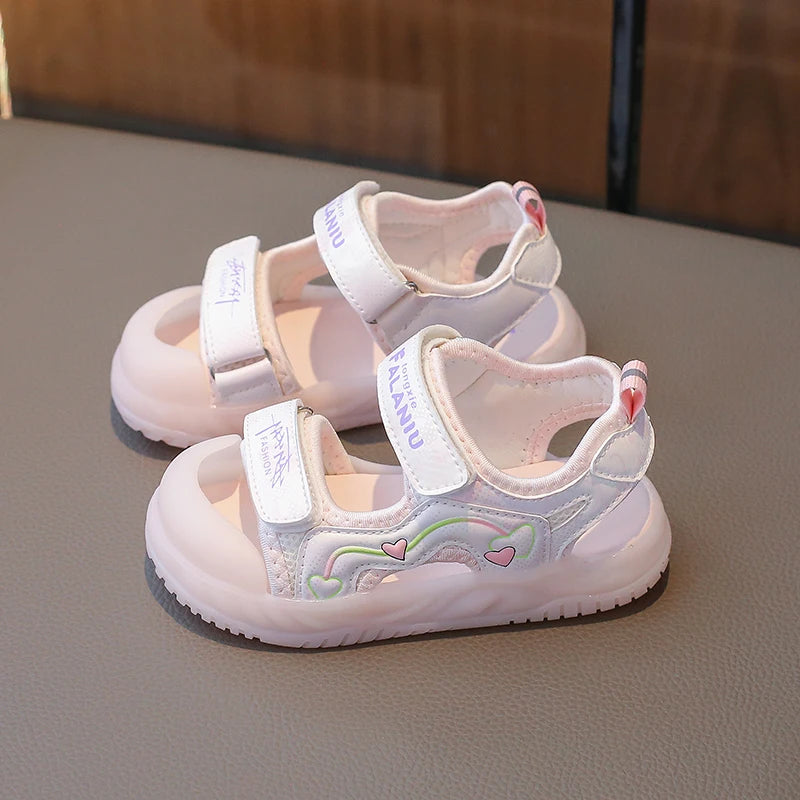 Baby-Sandalen 2025: Jelly-Sohle Zehenschutz Strand Sicherheit - Beach Safety Kollektion 6 Monate-3 Jahre