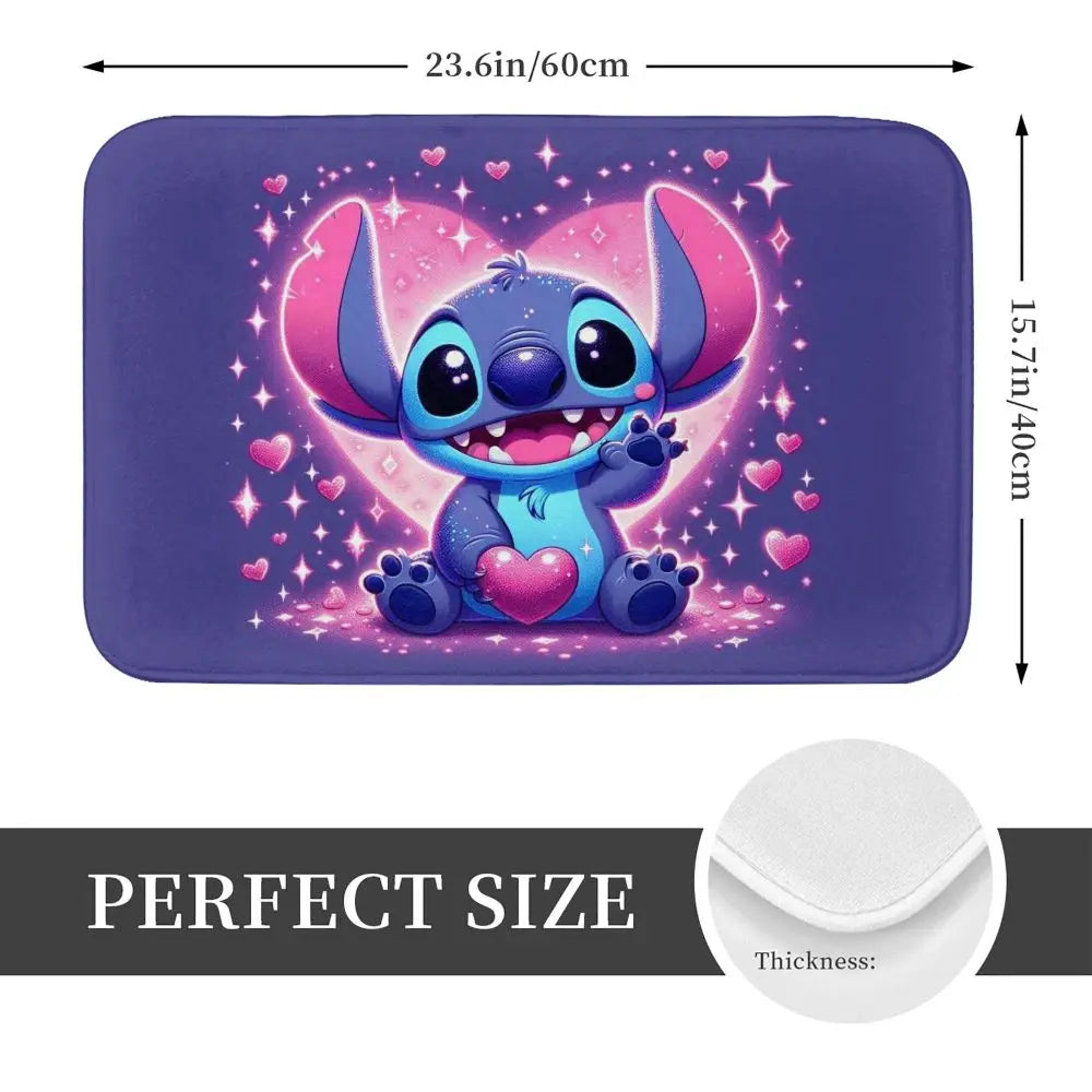 Custom Cartoon Stitch Floor Door Kitchen Bathroom Mat Anti-Slip Outdoor Doormat Bedroom Balcony Entrance Rug Carpet Footpad