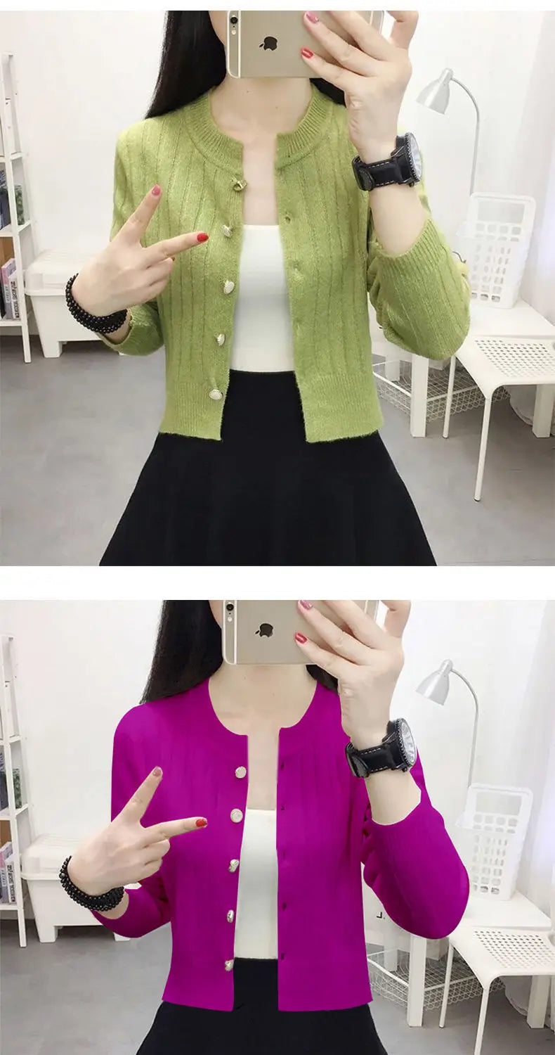 Cardigan CN Fujian Light Short - Mărime Short, Guler Rotund