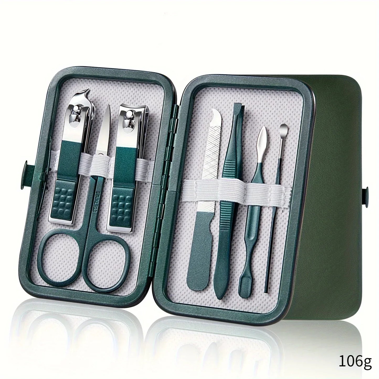 Professional 7/10/12/18 Piece Nail Care Kit Stainless Steel Manicure & Pedicure Set Nail Clipper Set with Travel Case - Golden Bridge Store