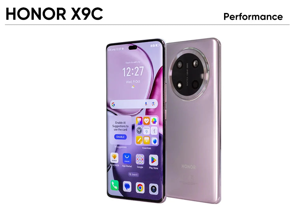 Smartphone HONOR X9c 5G - 12 GB RAM, 256 GB stocare, ecran de 6,78 inci, rată de reîmprospătare de 120 Hz, ecran curbat, cameră principală de 108 MP, sistem triplu de camere, baterie de 6600 mAh, Android 14, conectivitate 5G, dual SIM