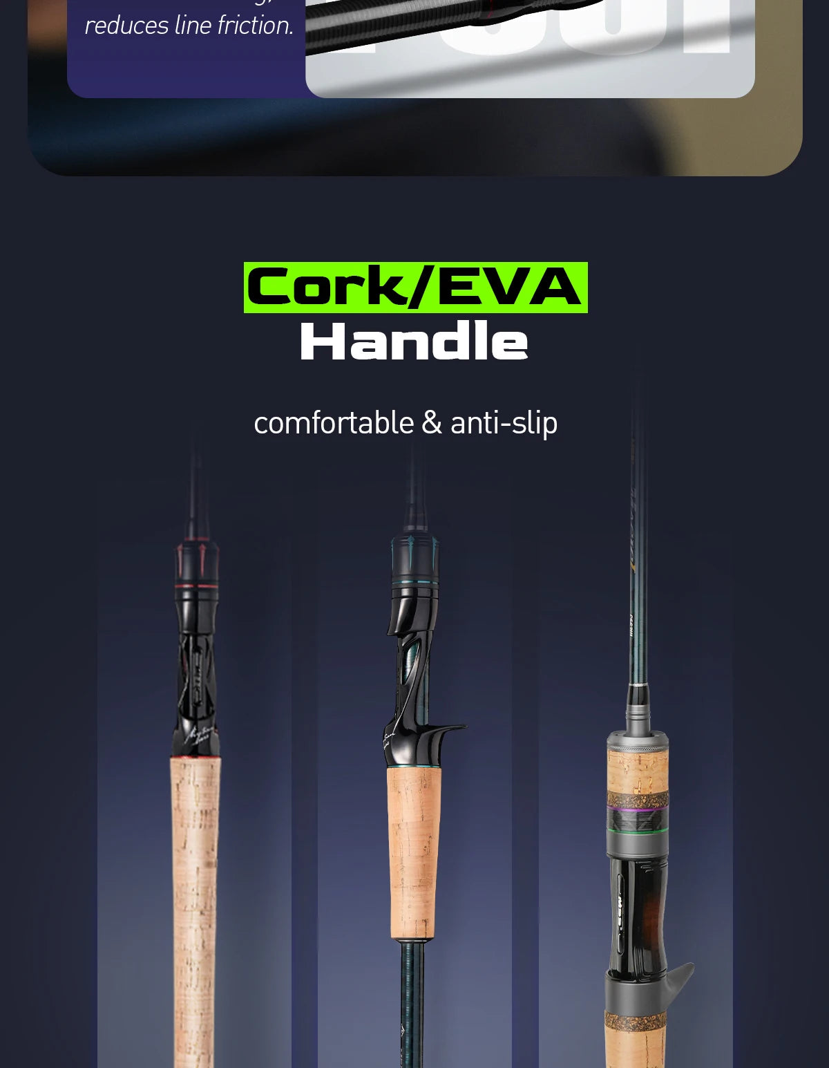 HANDING Magic L Angelrute 1,98-2,44m - Carbon Spinn & Casting Rute für Barsch