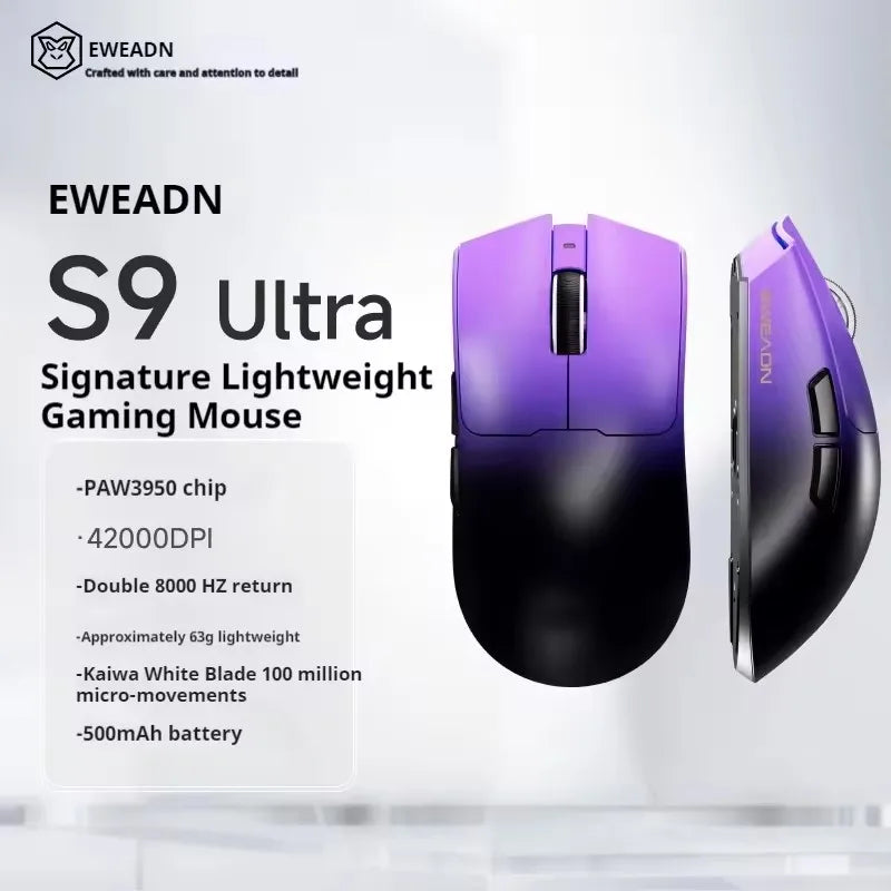 Mouse de gaming ultraușor EWEADN S9 Pro - 26K DPI, Tri