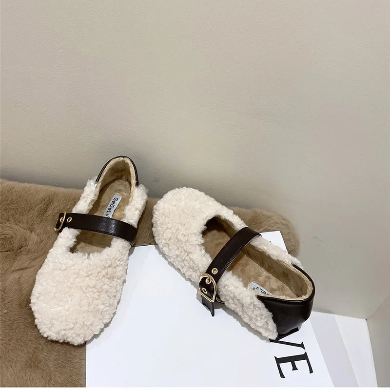 Luna Ballet Lammfell Ballerina - Fell Slip On 36-42