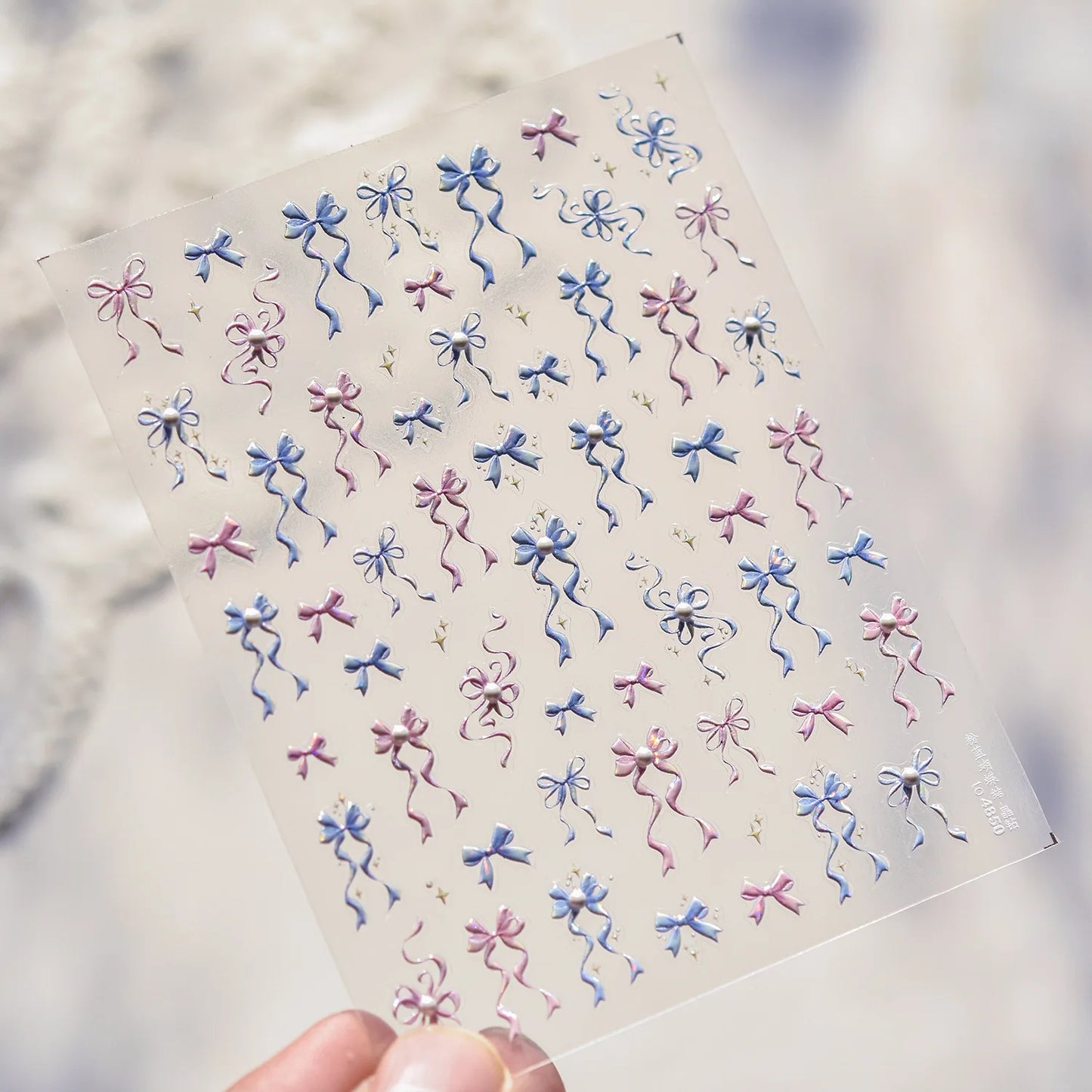 Autocolante pentru unghii RhstoeChoice 5D cu margine aurie - inimă, lună, stea