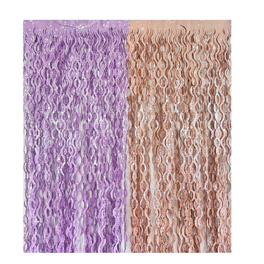 PartyPro Lametta Vorhang Glitzer - 1x2 m, Folie, leicht