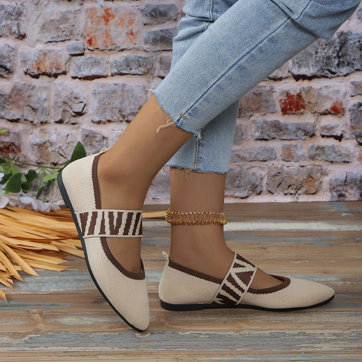 Women's Ballet Flats Casual Shoes Low Heel Barefoot Elegant Woman Sneakers Socofy Comfortable Pointed Toe on Offer Free Shipping