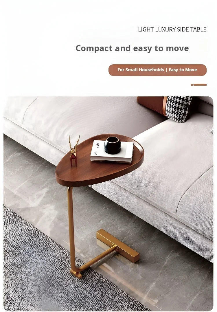 Home Small Apartment Mini Side Table Movable Coffee Table Livingroom Sofa Corner Storage Rack Minimalist Lightluxury Furniture