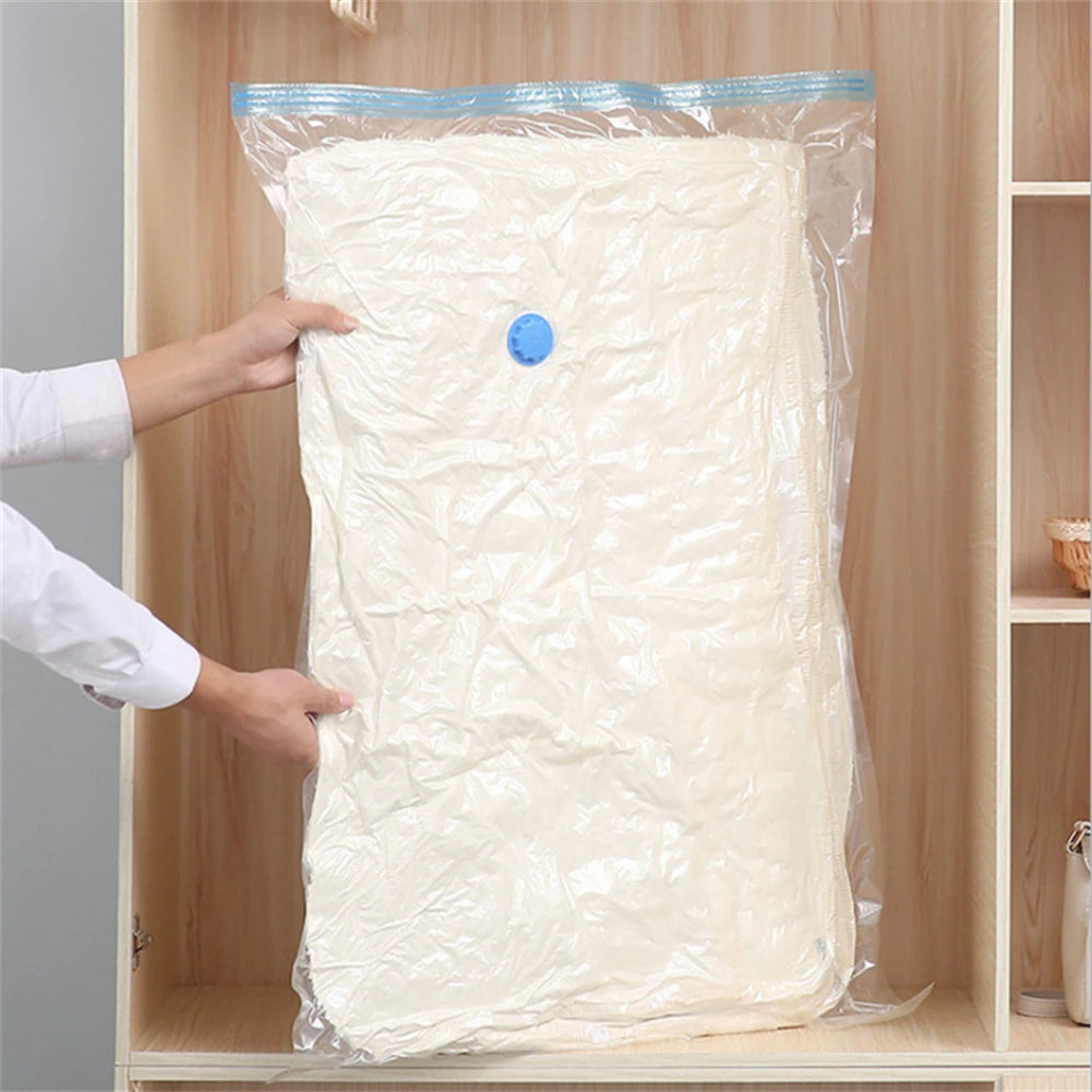 Transparent Vacuum Bag Folding Compressed Space Saving Clothes Storage Vacuum Storage Bag Household 1 Pcs