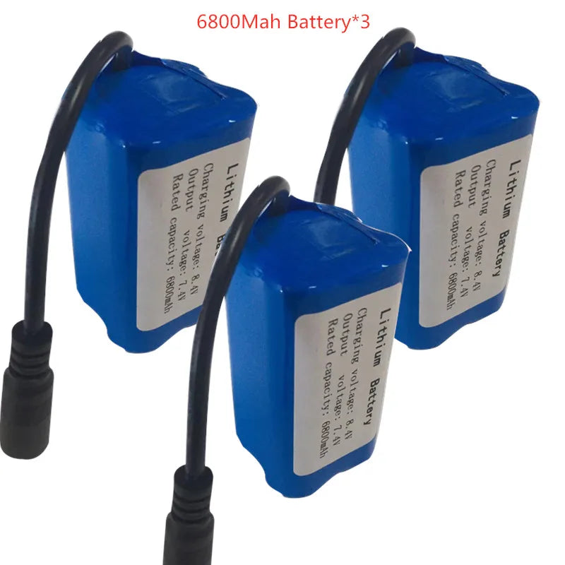 RC-Boot-Akku 2025: 7.4V 13600Mah 6800Mah Battery For V020 V900 2011-5 V007 C18 H18 V18 D18B FX88 - Remote Control RC Fishing Bait Boat Battery Parts Collection