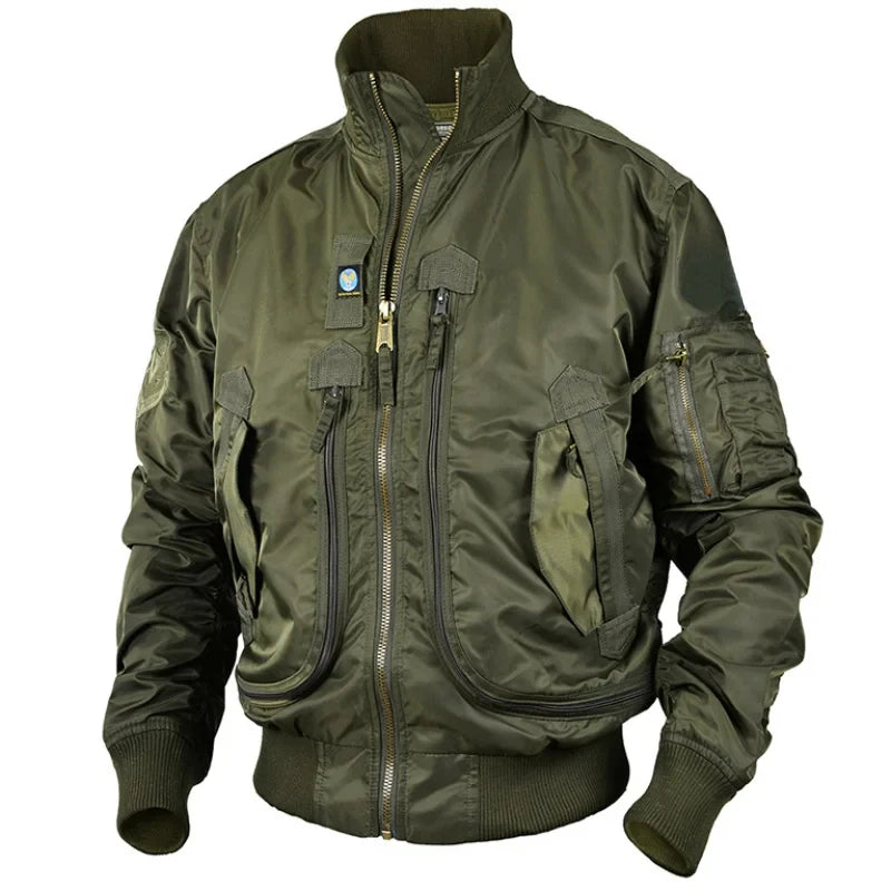 LEDPC Ma-1 Pilotjacke - Große Tasche, Polyester, M-XXL