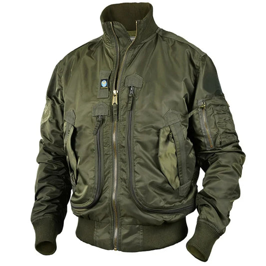 LEDPC Ma-1 Pilotjacke - Große Tasche, Polyester, M-XXL
