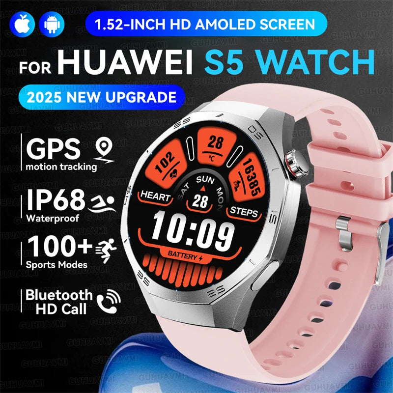 Huawei GT5 Pro AMOLED Display - 1.52 Zoll GPS IP68 Puls