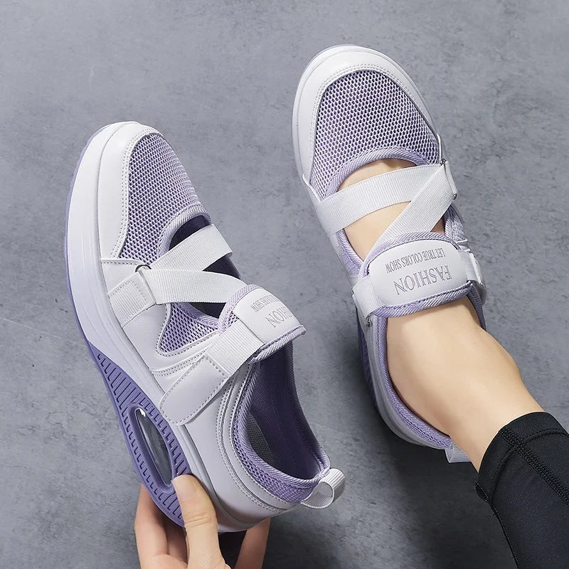 Women's Shoes 2022 Fashion Breathable Wedge Air Sneakers Lightweight Platform Sport Shoes Summer Woman Vulcanize Shoes