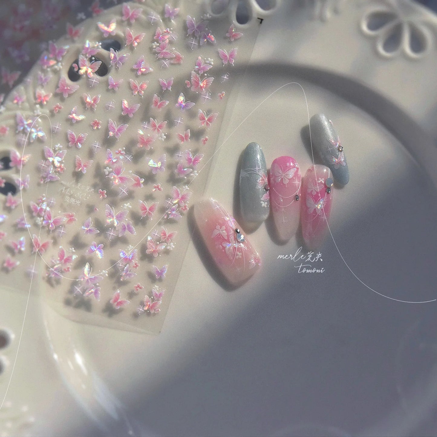 Hign MS803 Nail Art 5D Strălucitoare - 1 Foaie PET 8.3x10mm