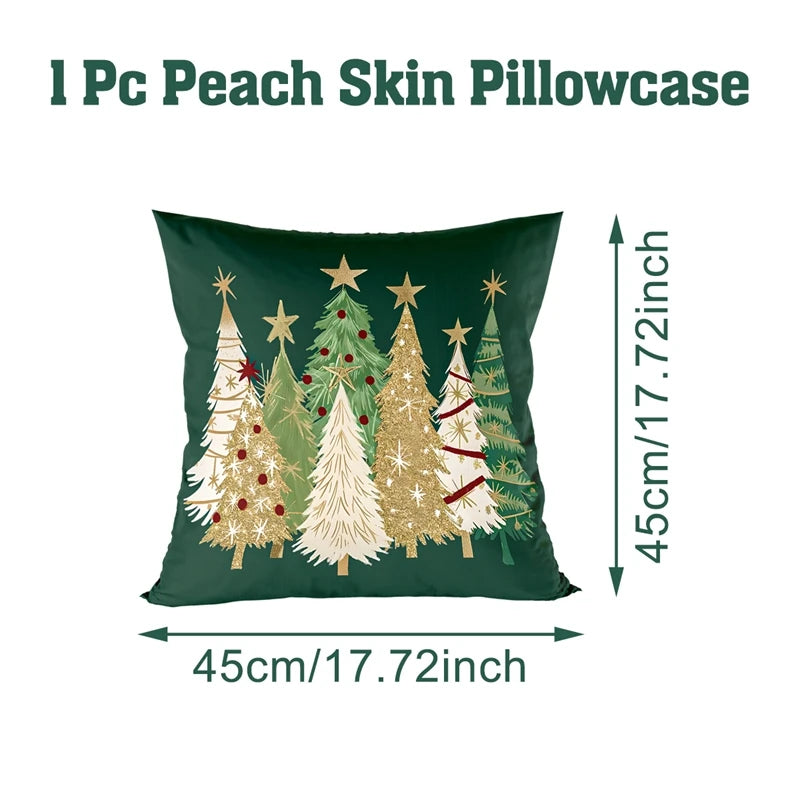 Christmas Pillow Cover Merry Christmas Party Decoration 2025 Xmas Christmas Tree Pillow Cover Navidad Natal New Year Gift 2026