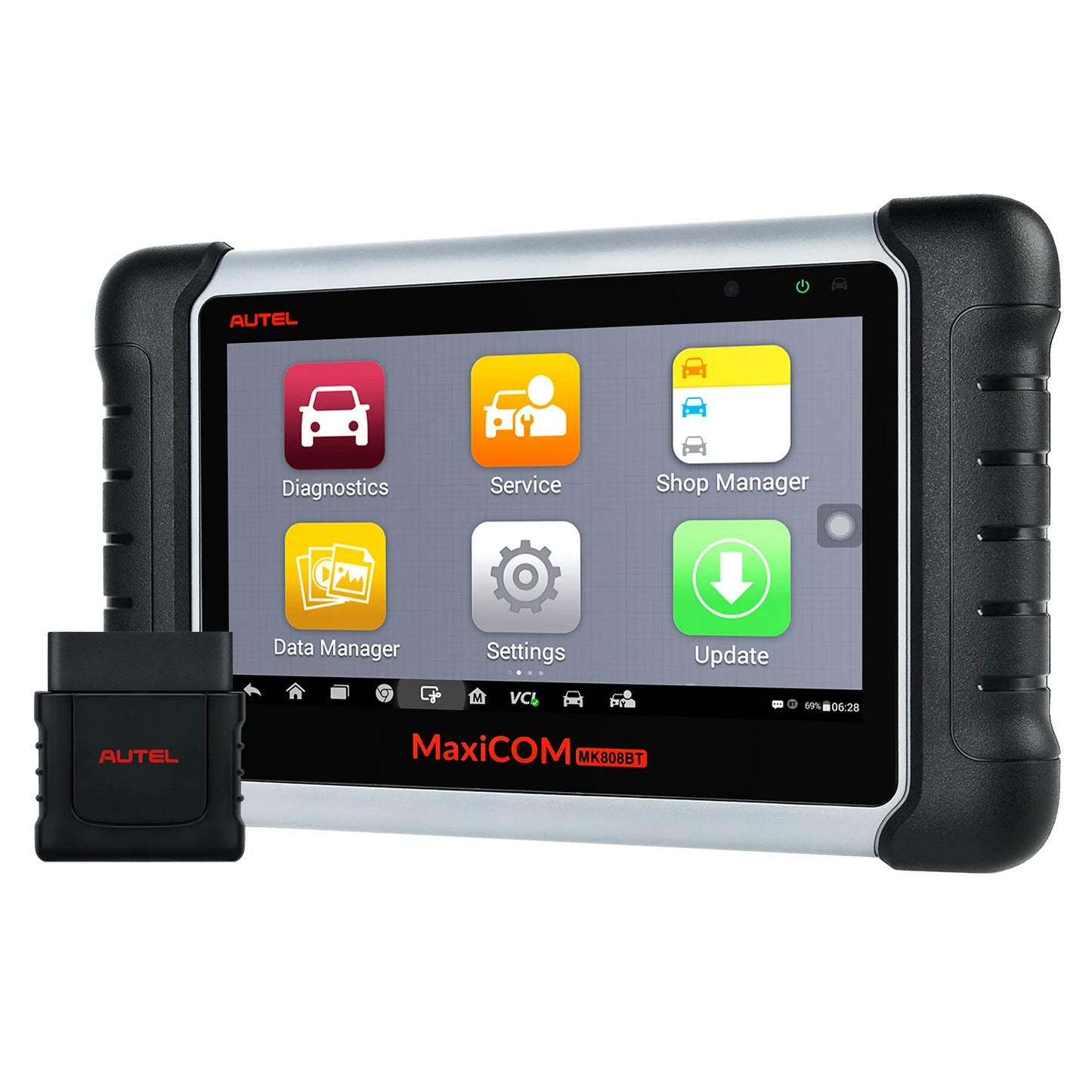 Autel MaxiCOM MK808BT Pro OBD2 Scanner Instrument de diagnosticare auto Cititor de coduri cu test activ, diagnosticare completă a sistemului, peste 28 de servicii