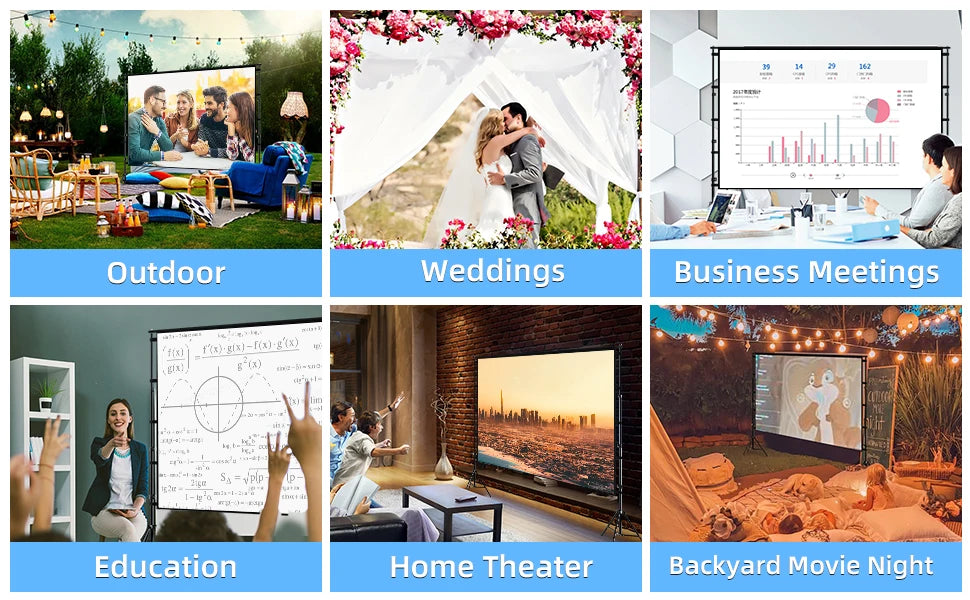 Ecran de proiector 2025: Ecran-suport portabil VEIDADZ - Colecție Home Theater