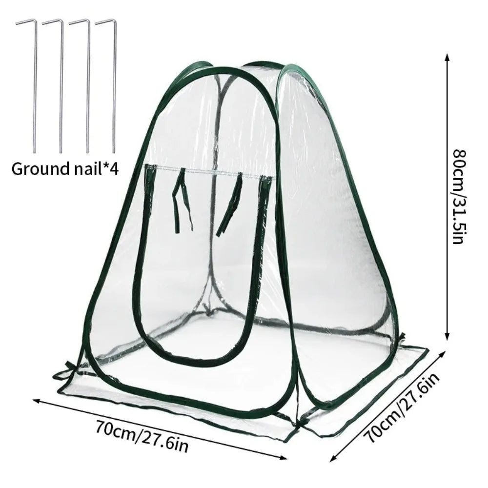 Plants Greenhouse Tent Transparent Folding Horticultural Greenhouse Warm Room Mini Sunroom Garden Nursery Plant Protective Cover