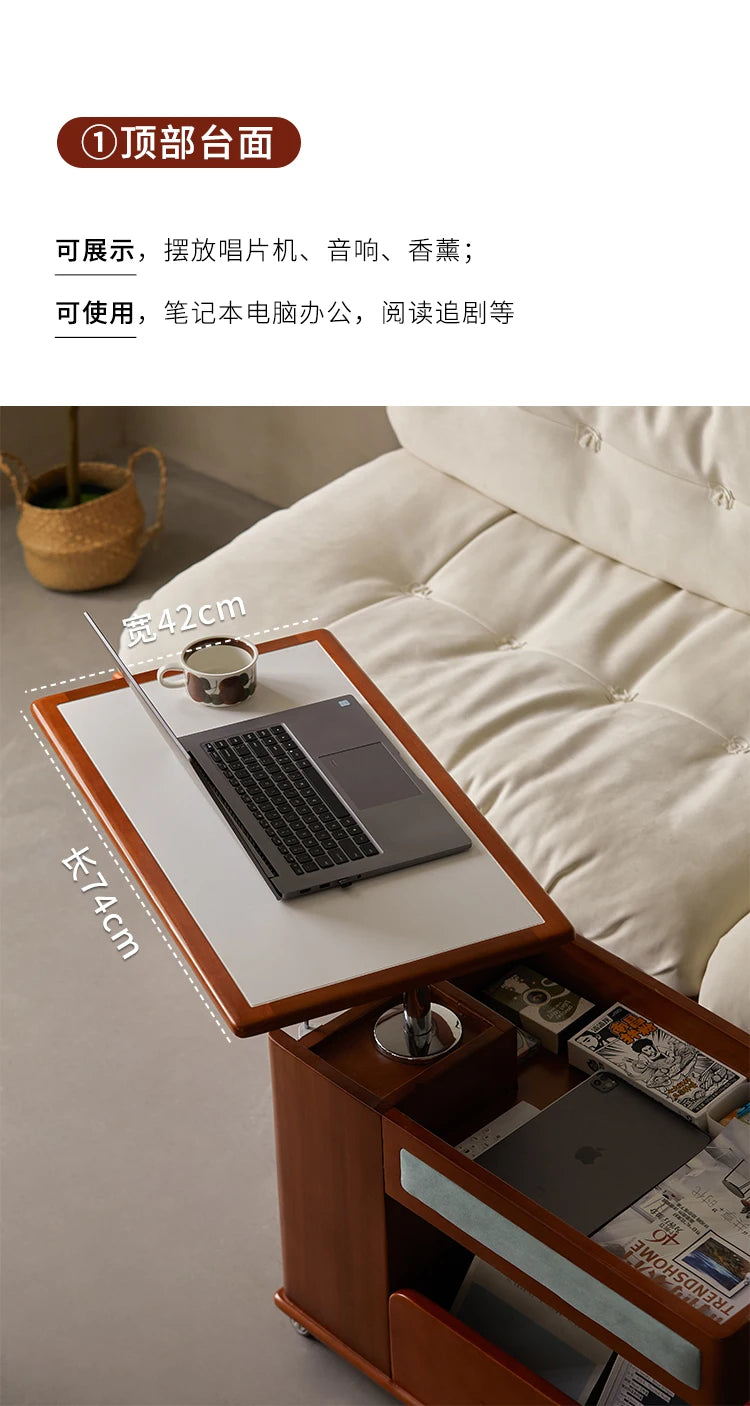 Cabinet Wood Coffee Table Lift Portable Walnut Design Living Room Side Table Folding Modern Luxury Mesa De Centro Sala Furniture