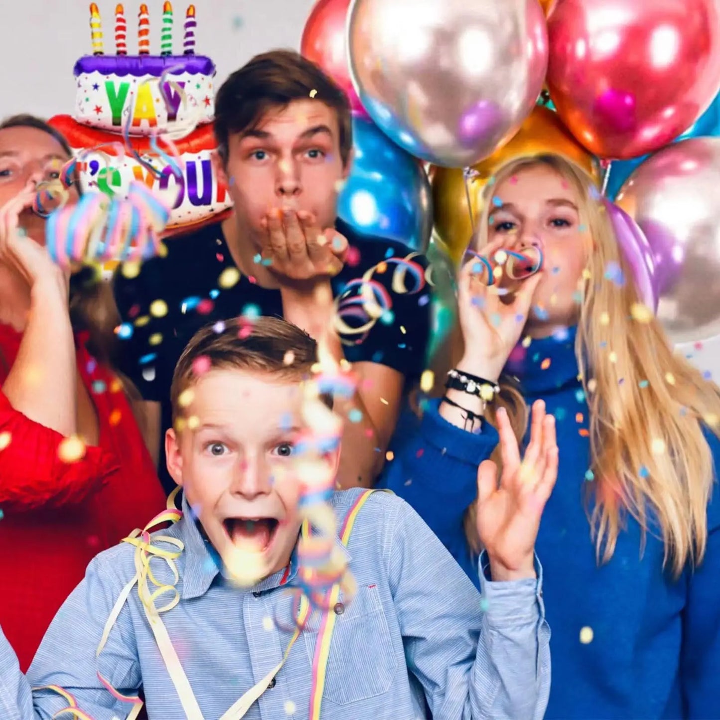 Renyuan Rainbow Zahlen Folienballons - 20er Pack 32 Zoll