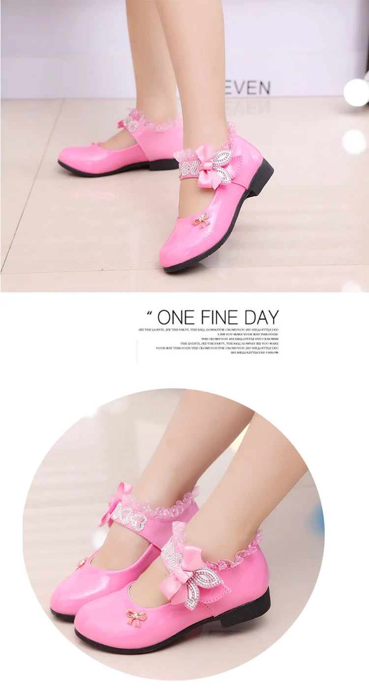 Mädchen Prinzessin Schuhe 2025 - Frühling Mode Lackleder Hochzeitsschuhe - Weiße Mary Janes Tanzschuhe Fee Dame
