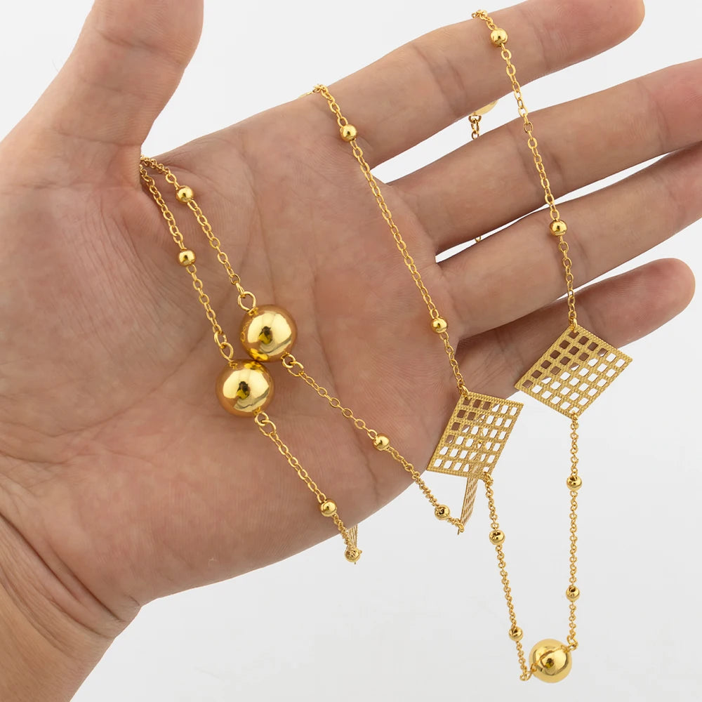 Gold Plated Long Chain for Women Trendy Statement Necklace Personality Collar Geometry Leaf Pendant Waist Chain Jewelry Accessor