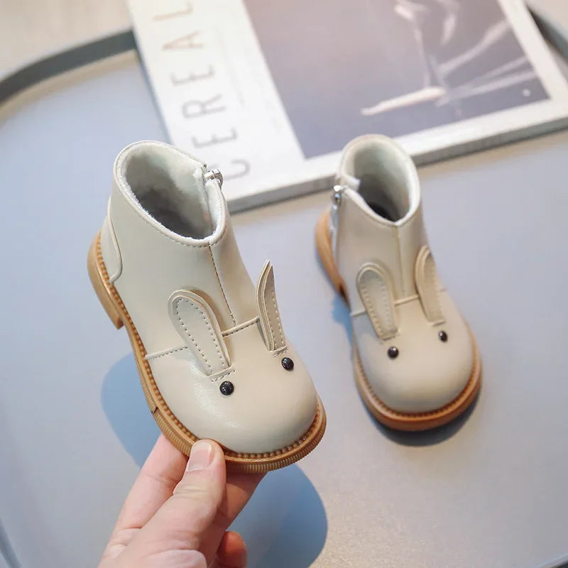 Baby Kinder Kurze Stiefel 2025 - Mädchen Cartoon Süß Leder - Herbst Winter Mode Stiefel Kleinkind Weiche Sohle