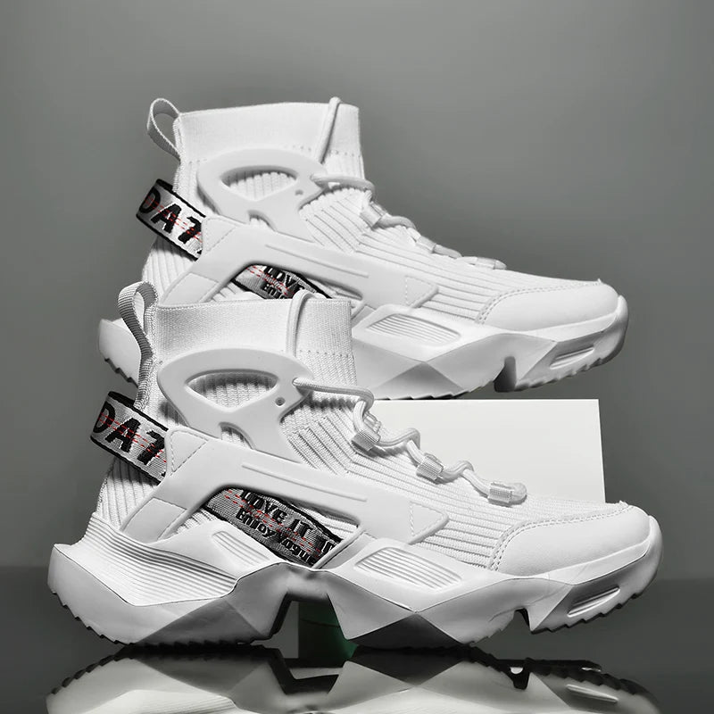 Fashion Men's Sneakers High Street Luxury Shoes Men Sock-like Comfy Sports Shoes Breathable Lightweight All-match Walking Shoes