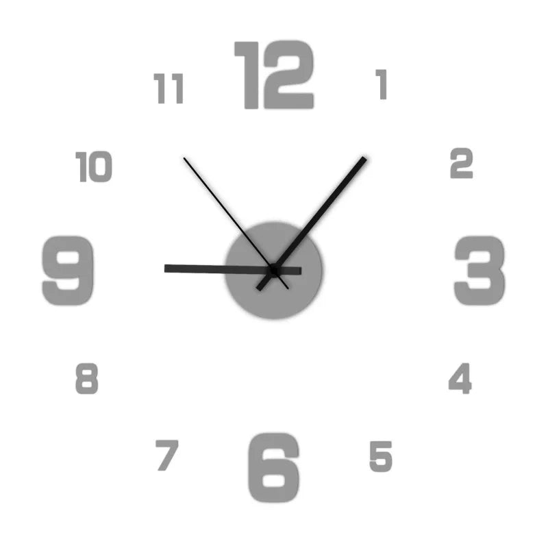 Modern Home Creative Frameless DIY Wall Decoration Wall Decoration Silent Clock Living Room Office Bedroom Wall Decoration Art