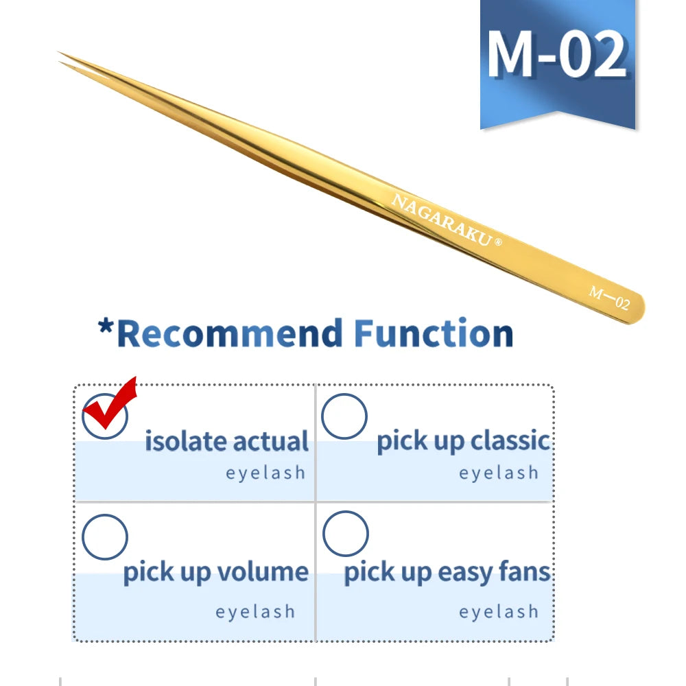NAGARAKU Wimpernverlängerung Pinzette Makeup Edelstahl Wimpern 3D Präzise Clip