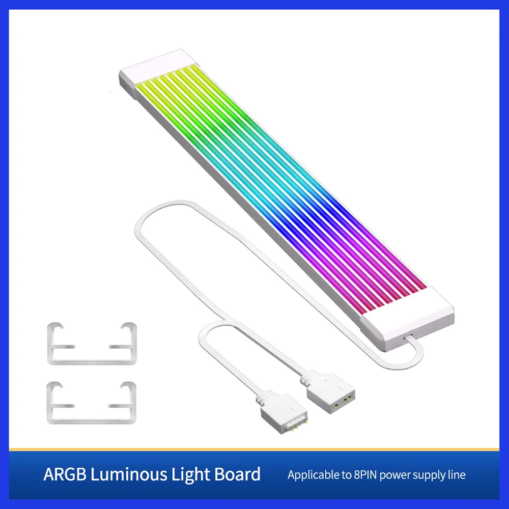 RGB LED Strip Bar 2025 - WYMECT ARGB Sync Board - ATX 24PIN GPU 8Pin 6PIN Computer Power Supply Case