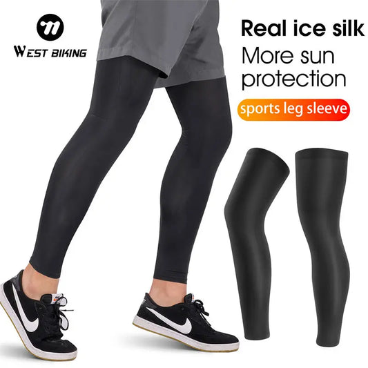 WEST BIKING Sommer Radfahren Bein Kompression Ärmel Outdoor Sport Schnell Trocken Knie Schutz Leggings Laufen Basketball Anti UV