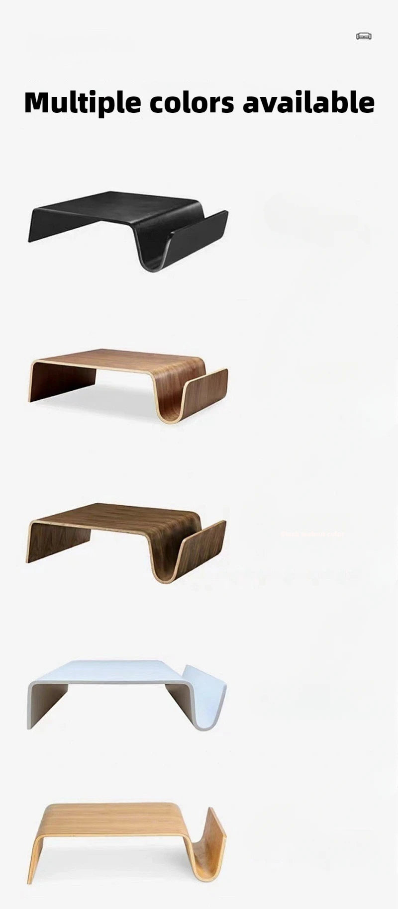 Massivholz Kaffeetisch 2025 - Modern Bentwood Zimmer Schreibtische Tragbar - Niedrig Zentrum Tee Tisch Wohnzimmer Möbel Seite Aufbewahrung Design