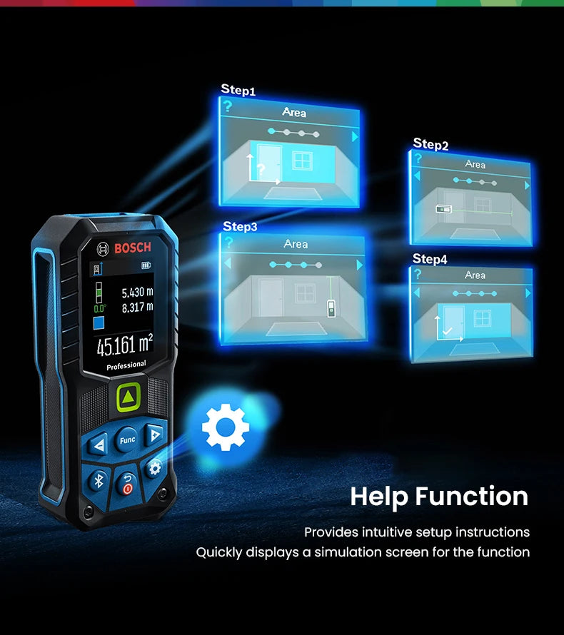 Bosch GLM 50-27 CG Professional Laser Entfernungsmesser 2025 - 50M Elektronisch Messwerkzeuge - Bluetooth App Fernsteuerung Farbiges Display