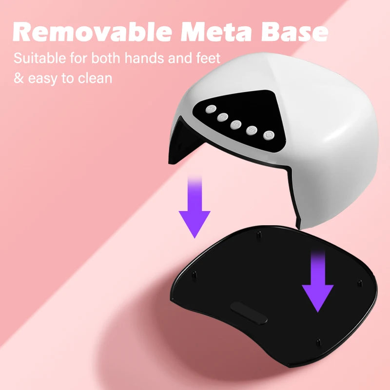 UV LED Nail Lamp Nail Dryer with LCD Display Auto Sensor 4 Timer Setting Gel Curing Lamp Gel Polish Light 32 Bead for Home Salon