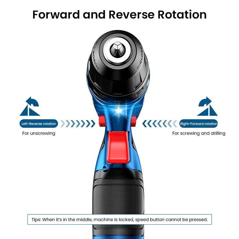 Bosch 12V 18V LI Battery Wireless Electric Drill Screwdriver GSR180 GSR12-30 GSR185 GSR120 GSB183 HSS Twists Bit And One Battery