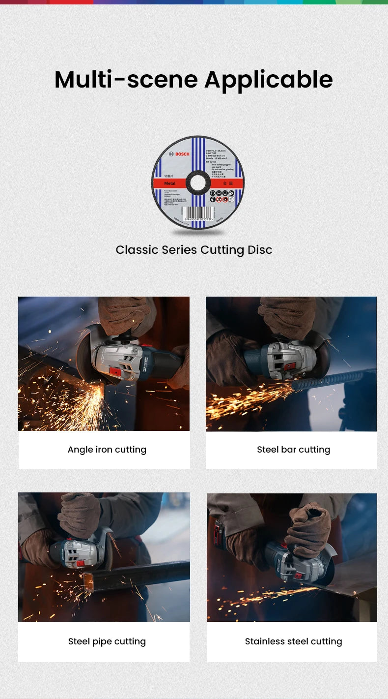 Bosch Metal Grinding Wheel Cutting Disc Classic Series Angle Grinder Accessories 100/125/150/180/230/305/355/400mm Cutting Wheel