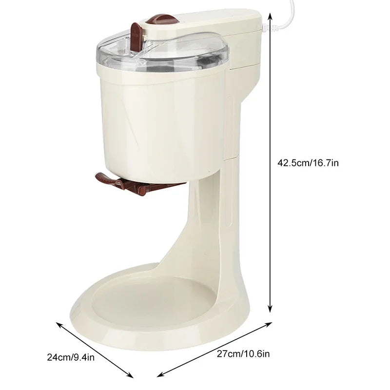 Eismaschine 2025: 1L Ice Cream Machine Manual Automatic Desktop Simple Operation Large Capacity Mini Soft Collection