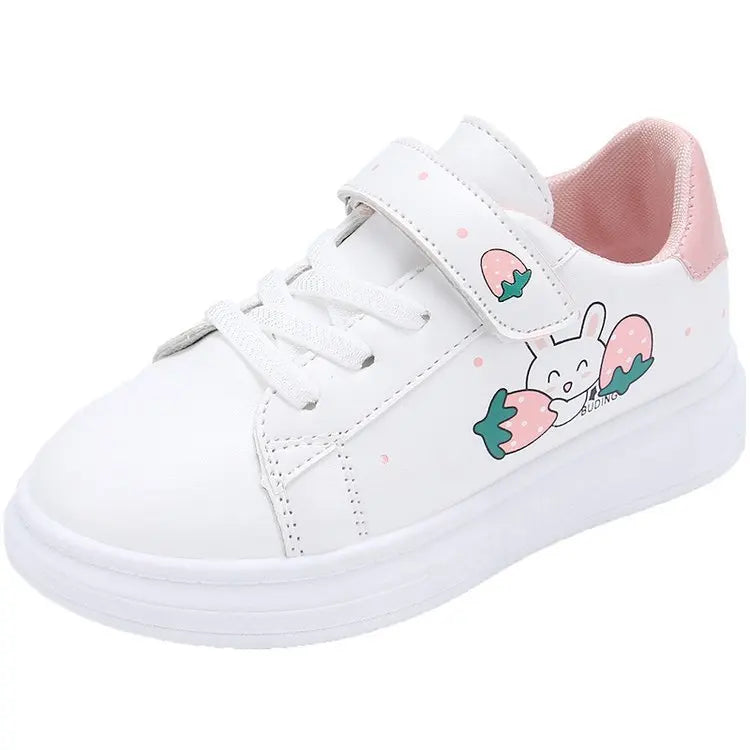 Mädchen Schüler Casual Flache Schuhe 2025 - Kinder Frühling Herbst - Weiße Sport Laufschuhe Sneaker 3-16 Jahre