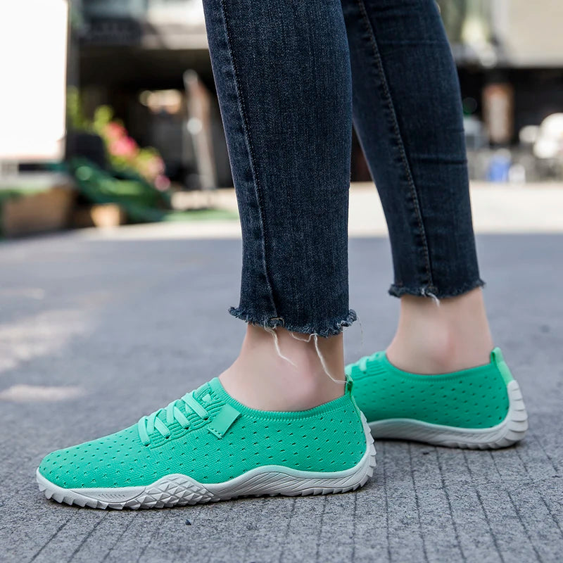 Barefoot Sneakers Women Soft Sole Casual Shoes Comfortable Breathable Outdoor Footwear Flats Vulcanized Shoe Size 36-42