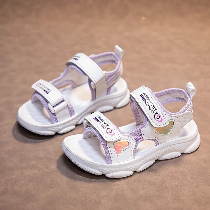 Mädchen Sandalen 2025 Neuer Sommer - Prinzessin Weiße Party Kinder Sandalen - Platform Baby Casual Strand Schuhe Rutschfest