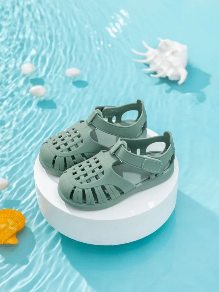 Hochwertige Kinder Strand Schuhe Meer Sommer 2025 - Mädchen Sandalen Baby Weich Rutschfest - Prinzessin Jelly Schuhe Jungen Römische Flip-Flops