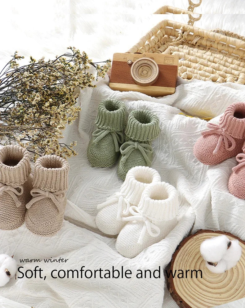 Baby-Stiefel 2025: Cotton-Knit Handmade - First Shoes Collection