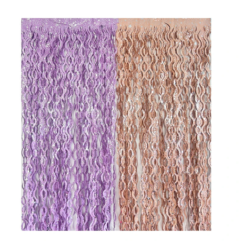 PartyPro Lametta Vorhang Glitzer - 1x2 m, Folie, leicht