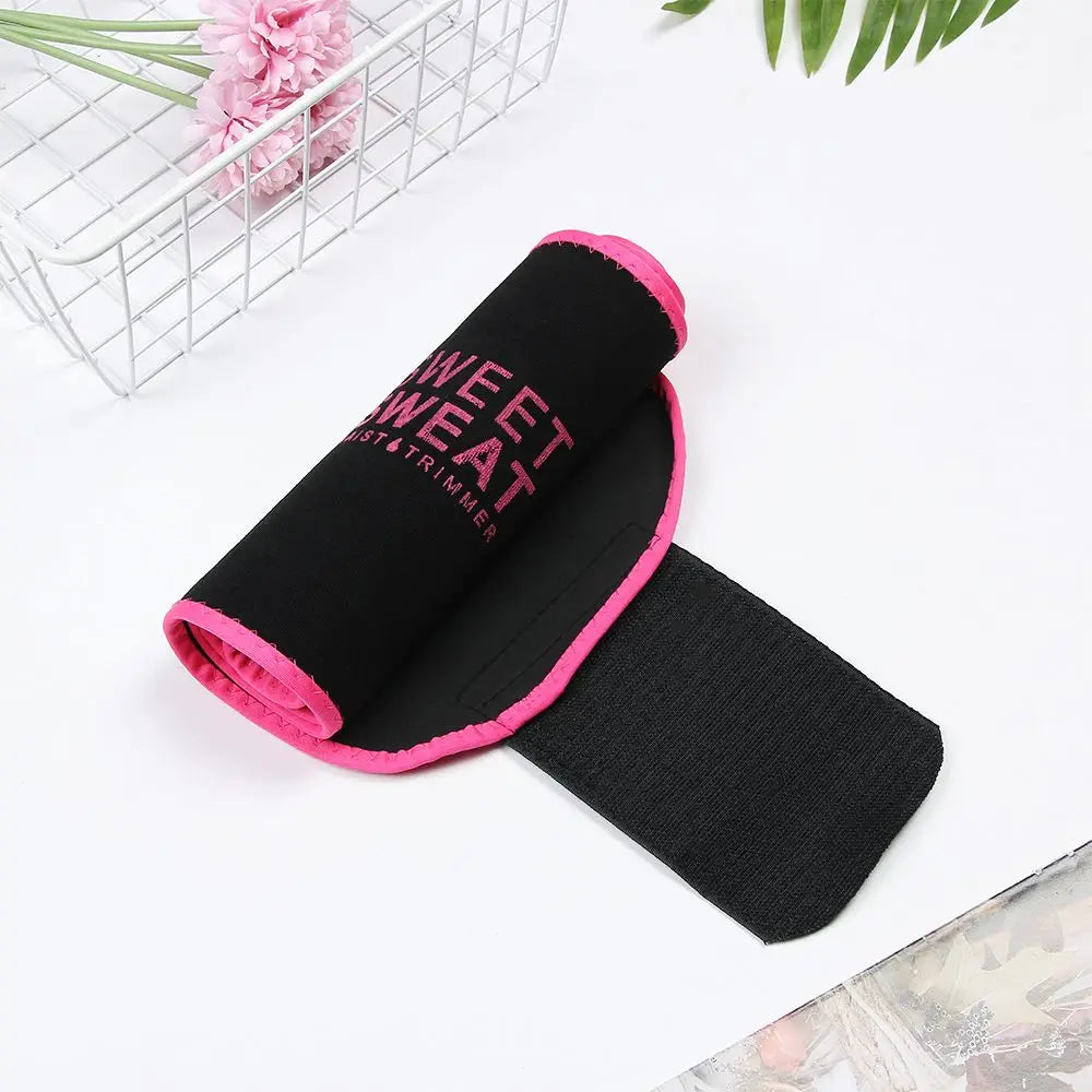SWEET SWEAT Women Slimming Belt Fitness Corset Waist Support Adjustable Sweat Waist Trainer Body Shaper Lumbar Belt